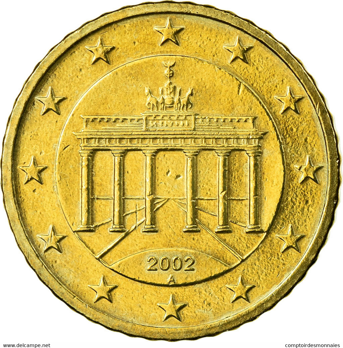 République Fédérale Allemande, 50 Euro Cent, 2002, SUP, Laiton, KM:212 - Allemagne