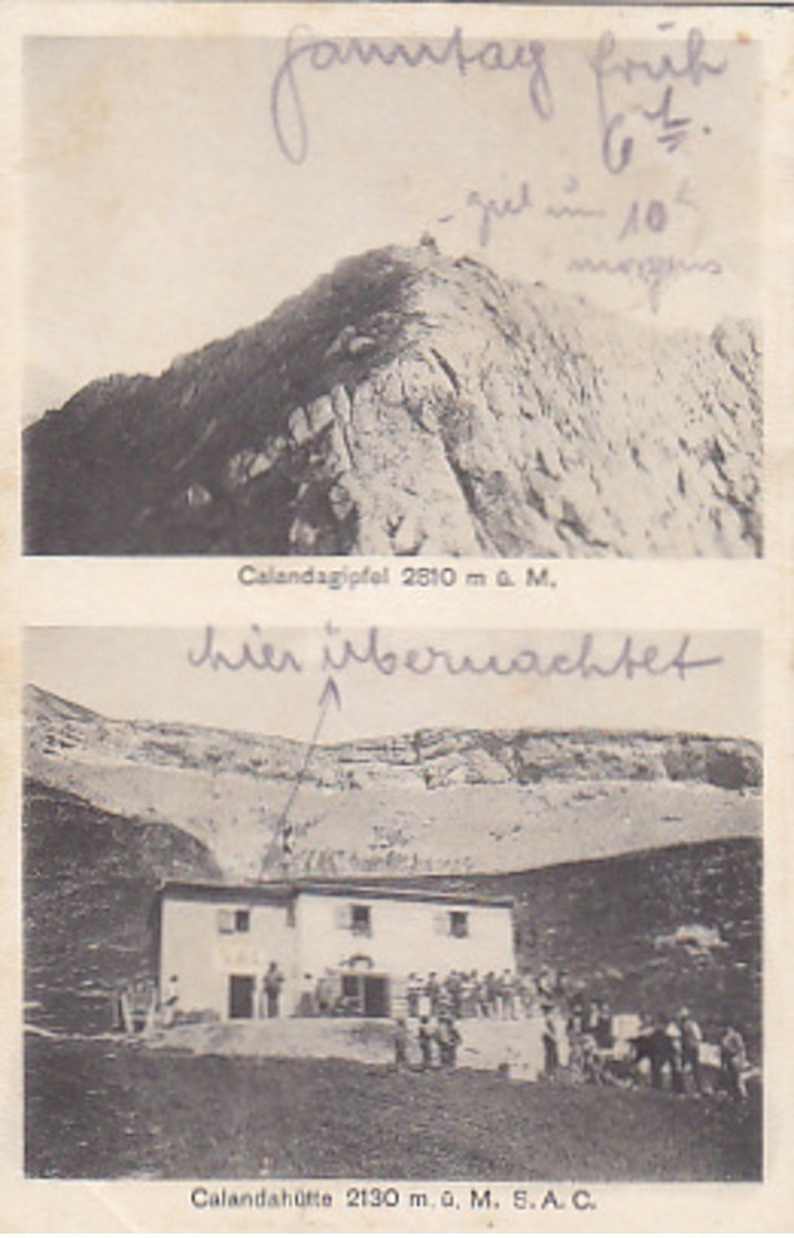 Calandahütte SAC - Animiert - Hüttenstempel - 1912         (P-168-70920) - Alpinismo