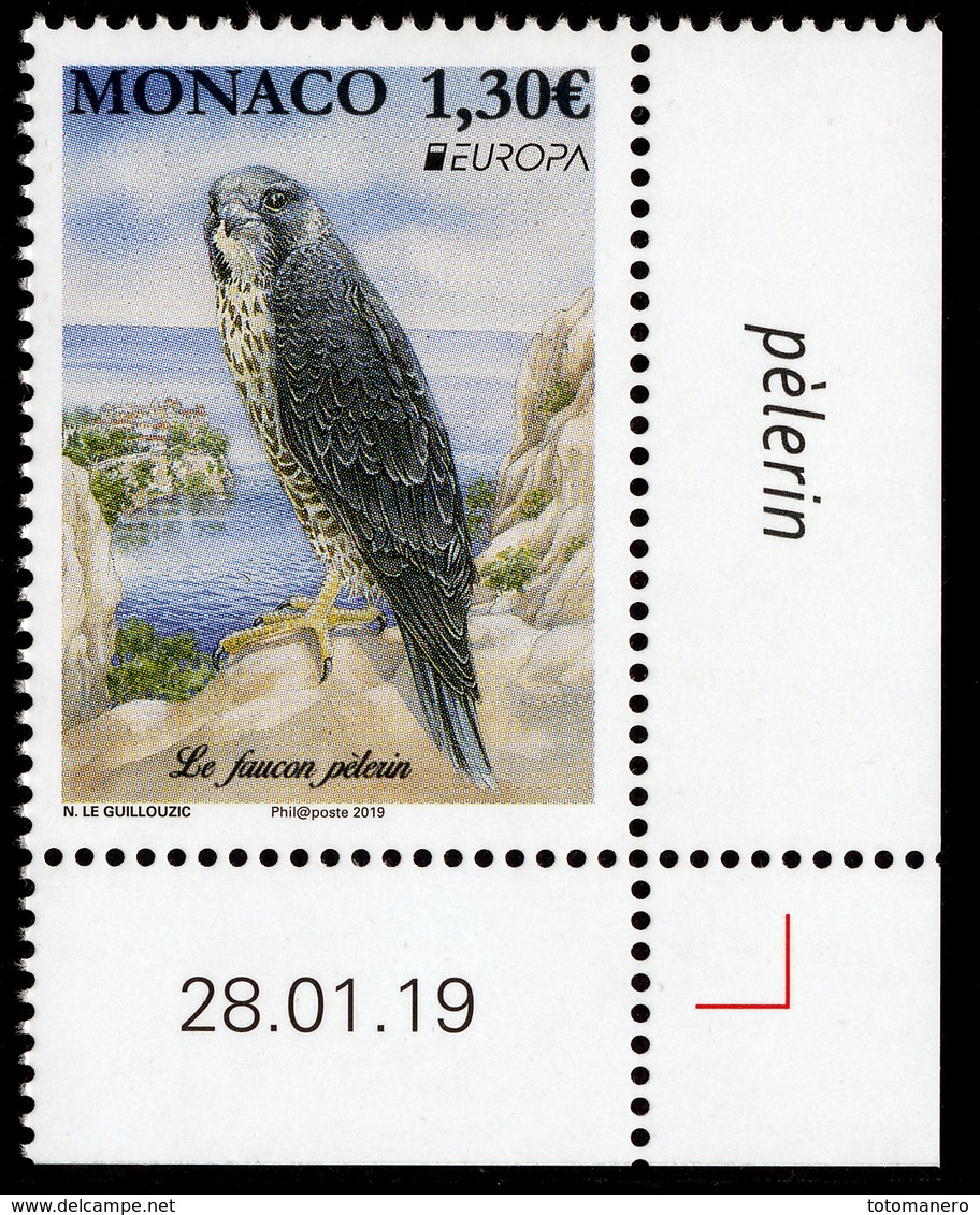 MONACO EUROPA 2019 "National Birds" Set Of 1v** - 2019