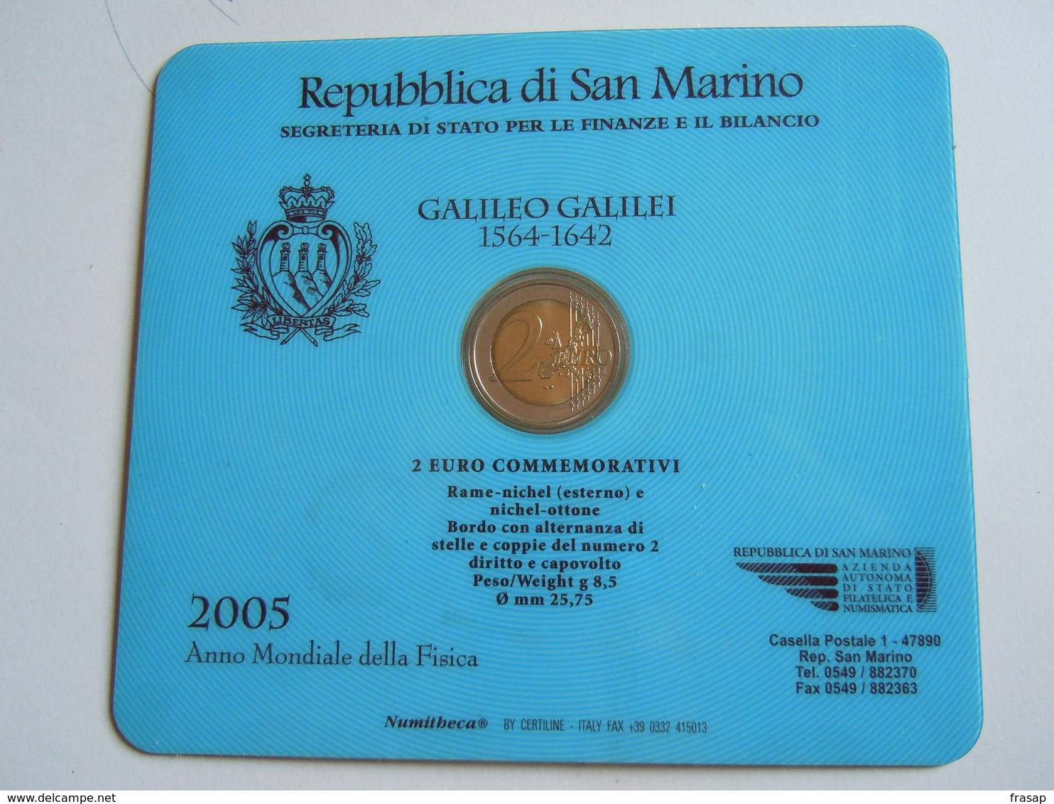 San Marino, 2 Euro, 2005, FDC, Bi-Metallic, KM:469 Saint-Marin RARE - Saint-Marin