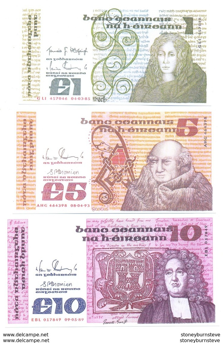 Ireland 5 Note Set 1971 COPY - Ireland