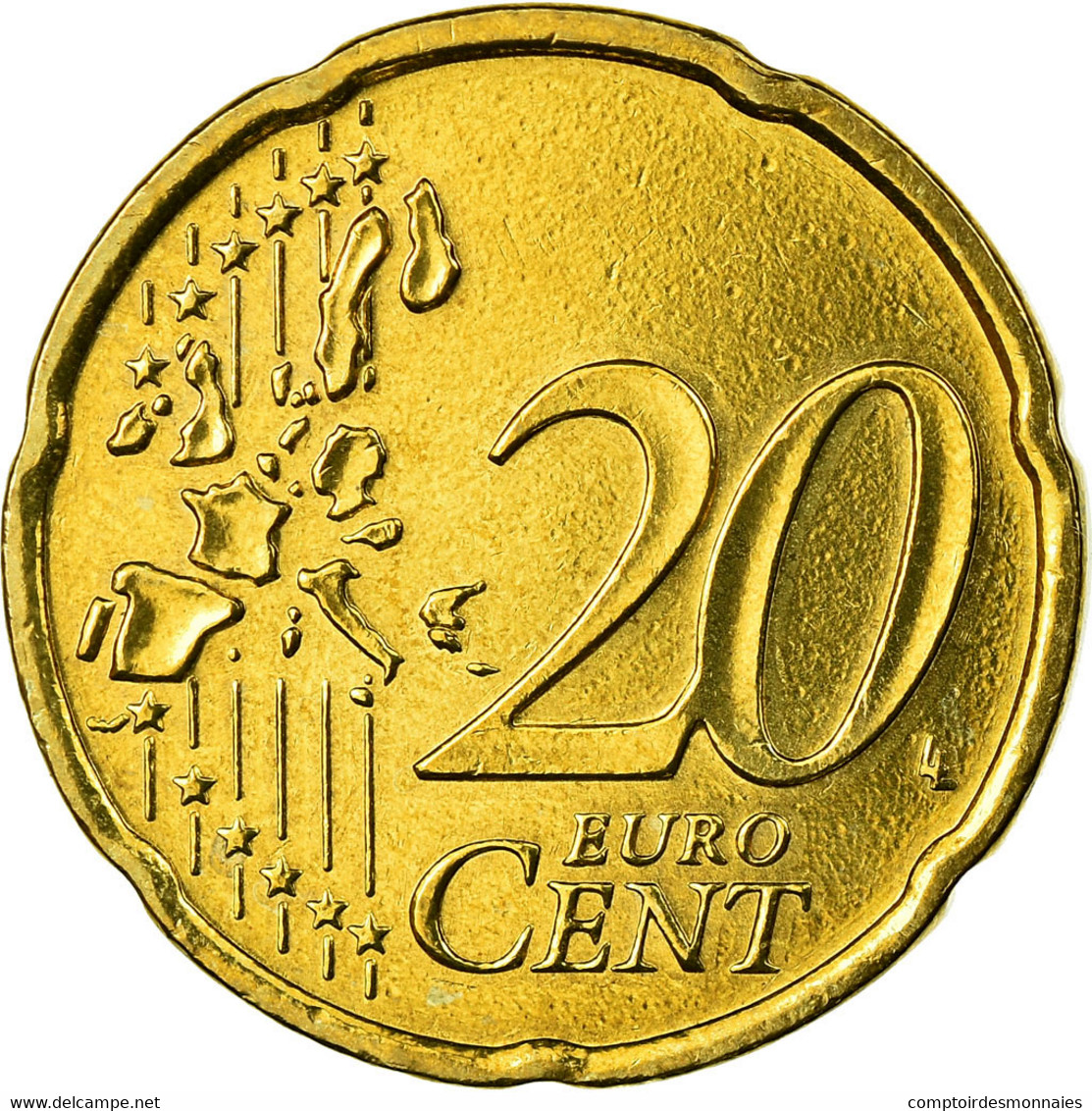 République Fédérale Allemande, 20 Euro Cent, 2002, SUP, Laiton, KM:211 - Allemagne