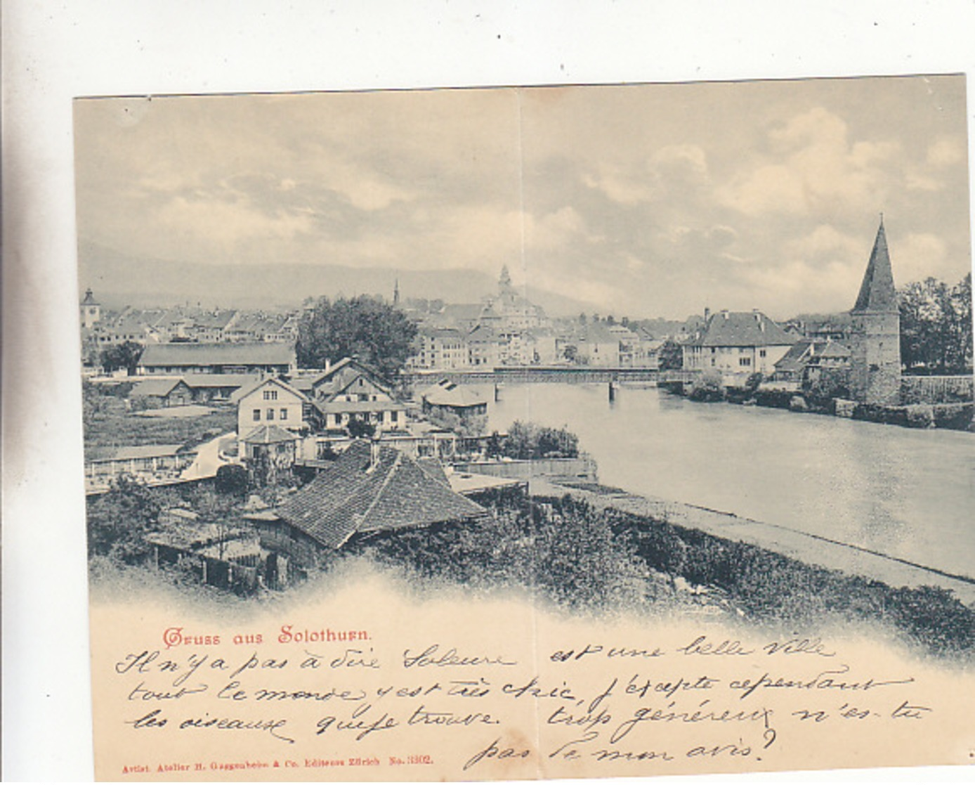 Gruss Aus Solothurn - Doppelkarte - 1899      (P-168-70820) - Sonstige & Ohne Zuordnung