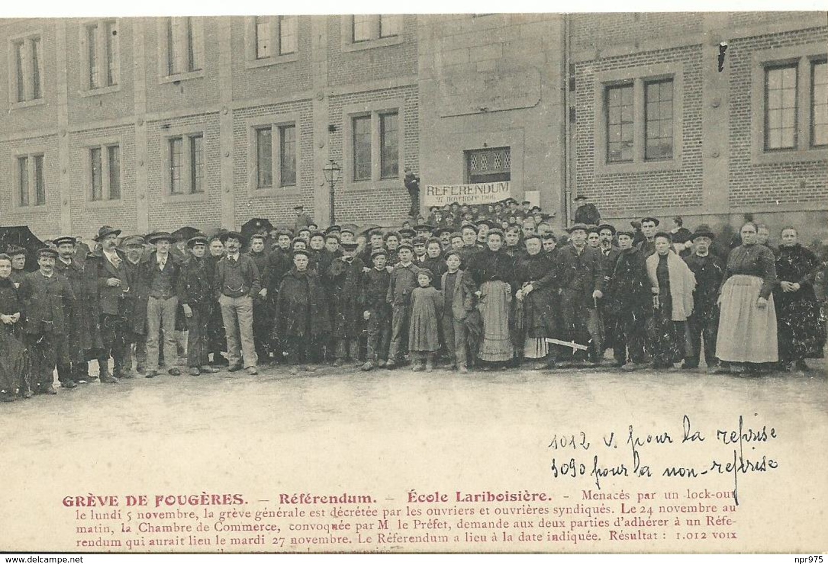 35  Fougeres  La Greve Ecole Lariboisiere Referendum - Fougeres