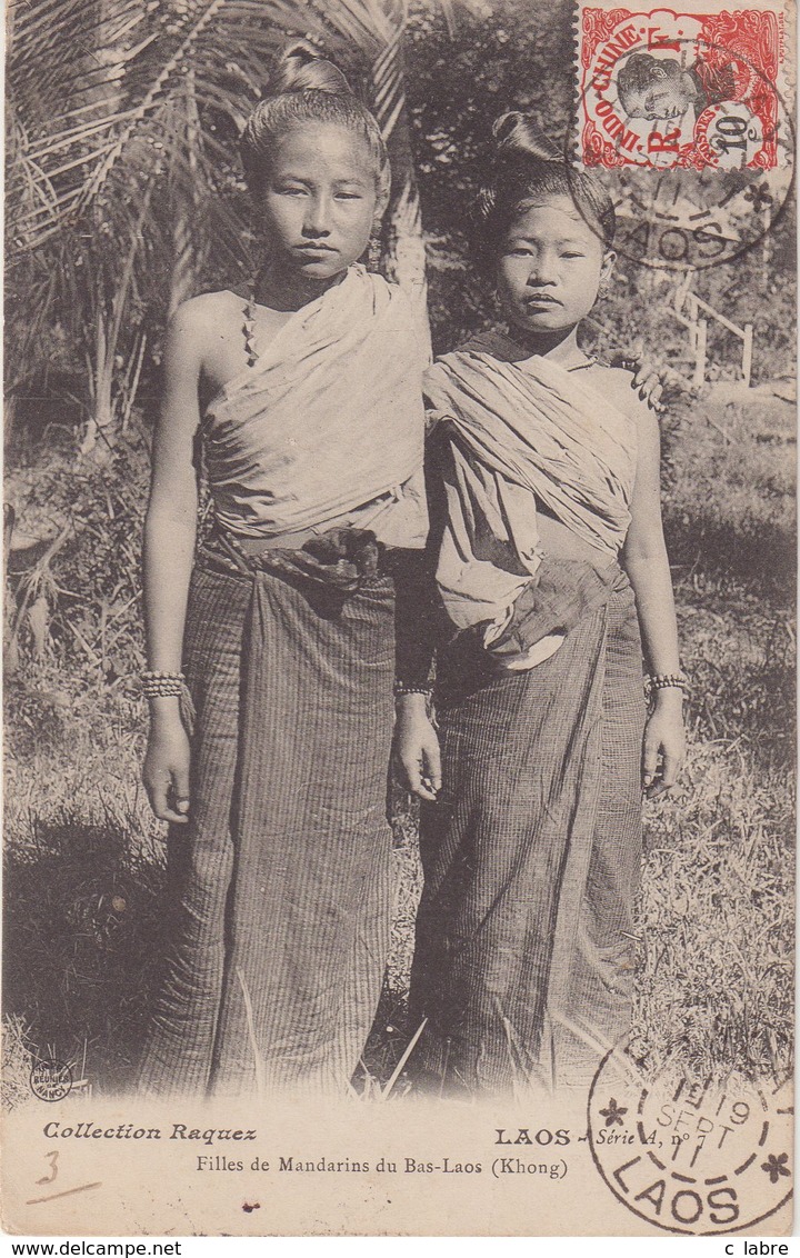 LAOS : CP . OBL ." PAKLAY " . 1911 . POUR PARIS . - Laos