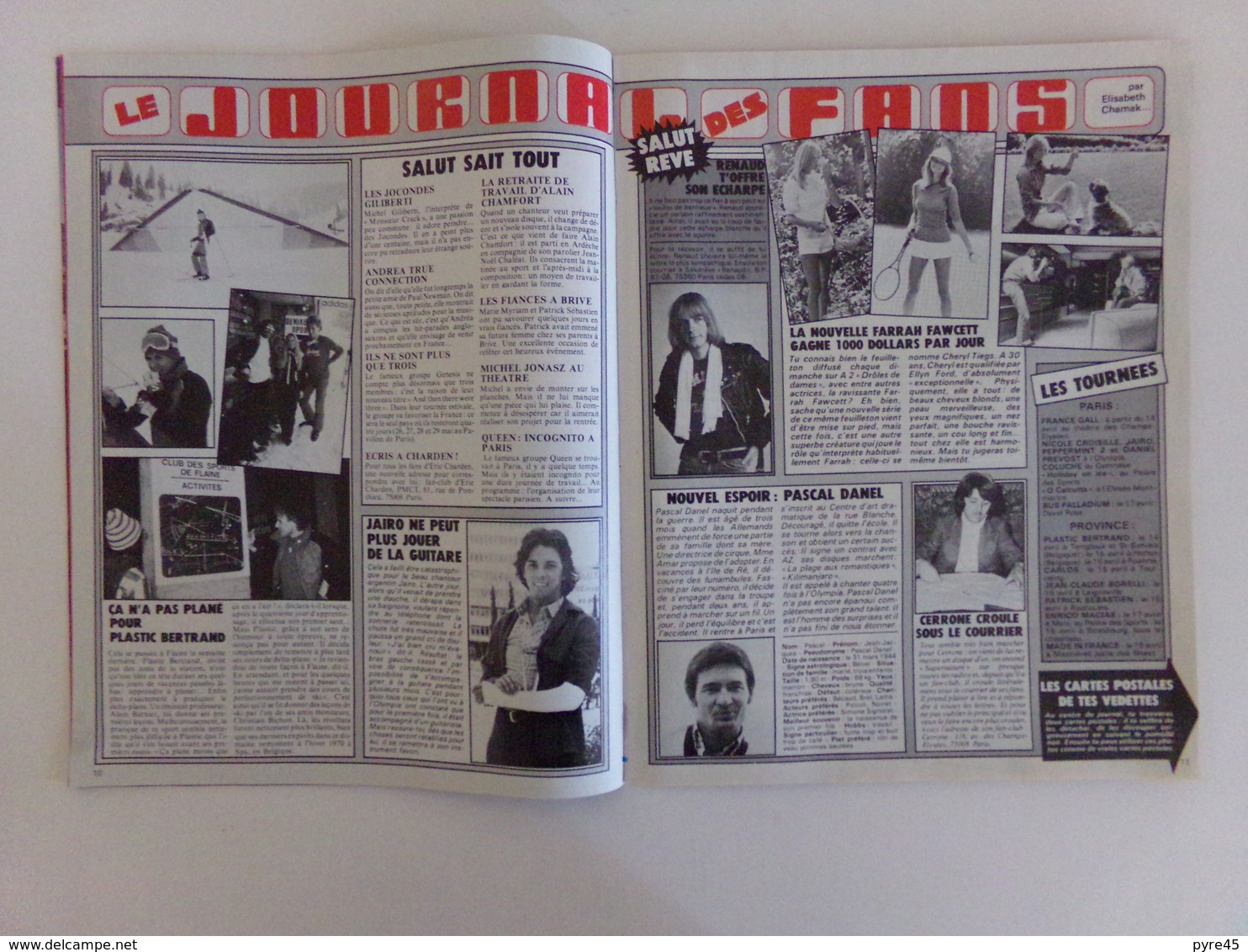 Revue " Salut ! " n°49, 1978, Johnny et Sylvie, Caradec, Eruption, Michel Fugain ...