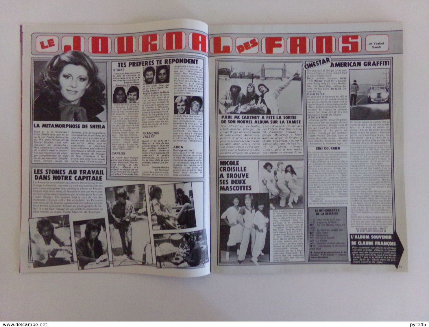 Revue " Salut ! " n°49, 1978, Johnny et Sylvie, Caradec, Eruption, Michel Fugain ...