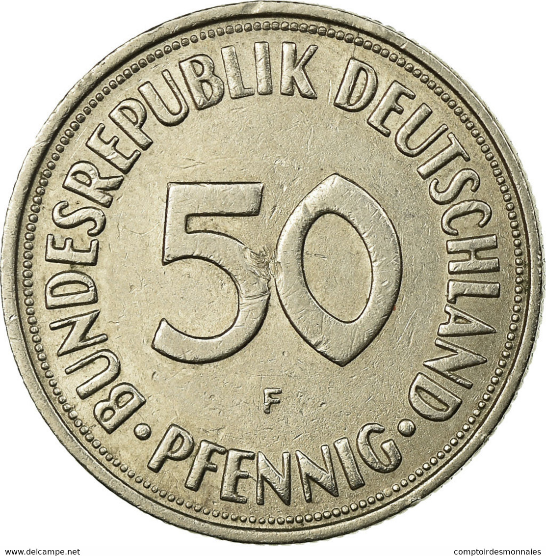 Monnaie, République Fédérale Allemande, 50 Pfennig, 1950, Stuttgart, TTB - 50 Pfennig