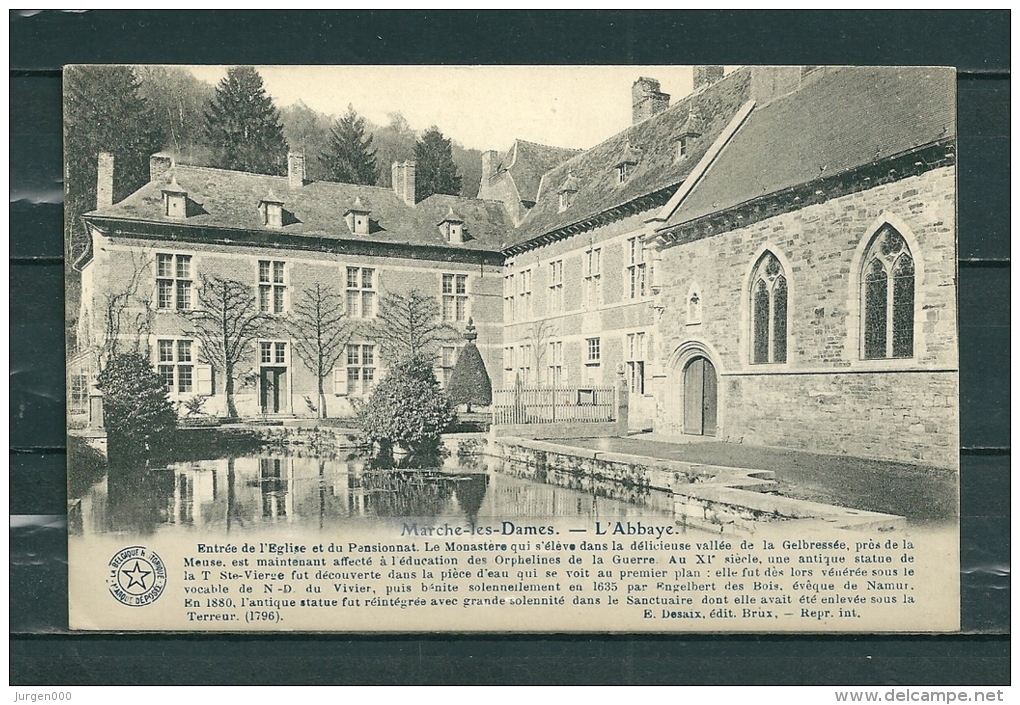 MARCHE-LES-DAMES: L'Abbaye, Niet Gelopen Postkaart  (GA14585) - Autres & Non Classés