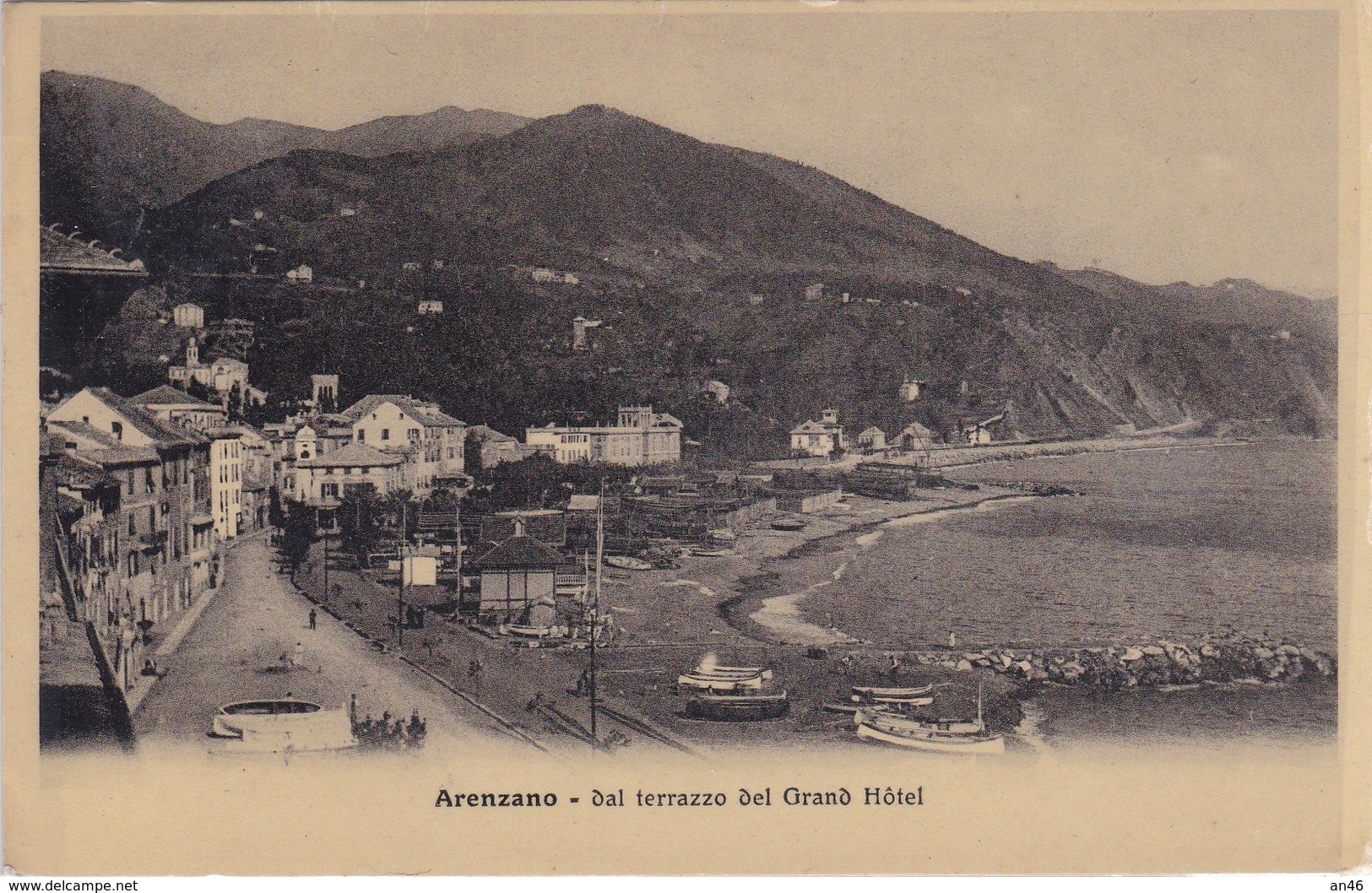 ARENZANO DAL TERRAZZO DEL GRAND HOTEL VG AUTENTICA 100% - Genova (Genoa)