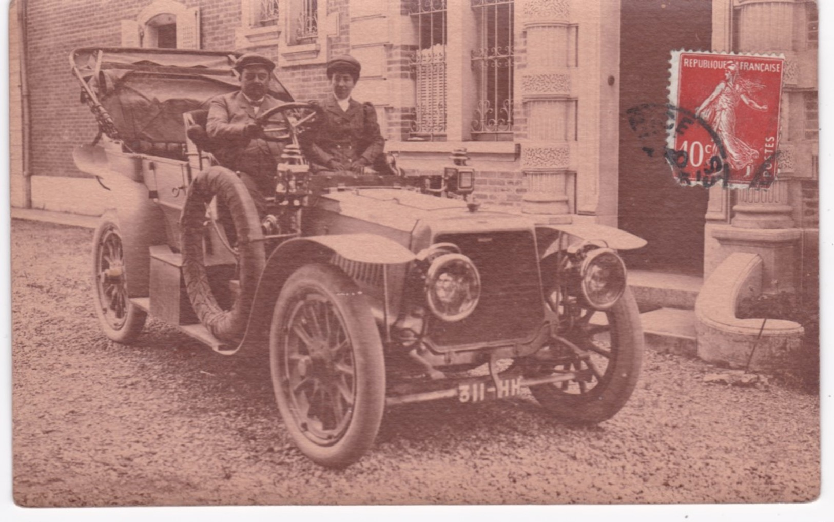 Carte-photo - PANHARD Type Q En Double Phaéton -  Immatriculation Chambéry ( 73 Savoie ) - Turismo