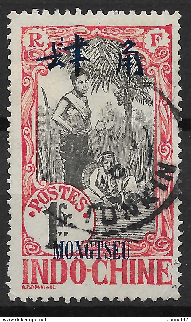 MONGTZEU : 1F ROSE N° 46 OBLITERATION CACHET A DATE DU TONKIN - Used Stamps