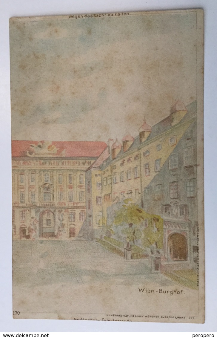 AK   WIEN  LITHO   HOLD TO LIGHT    PRE-1904. - Hold To Light