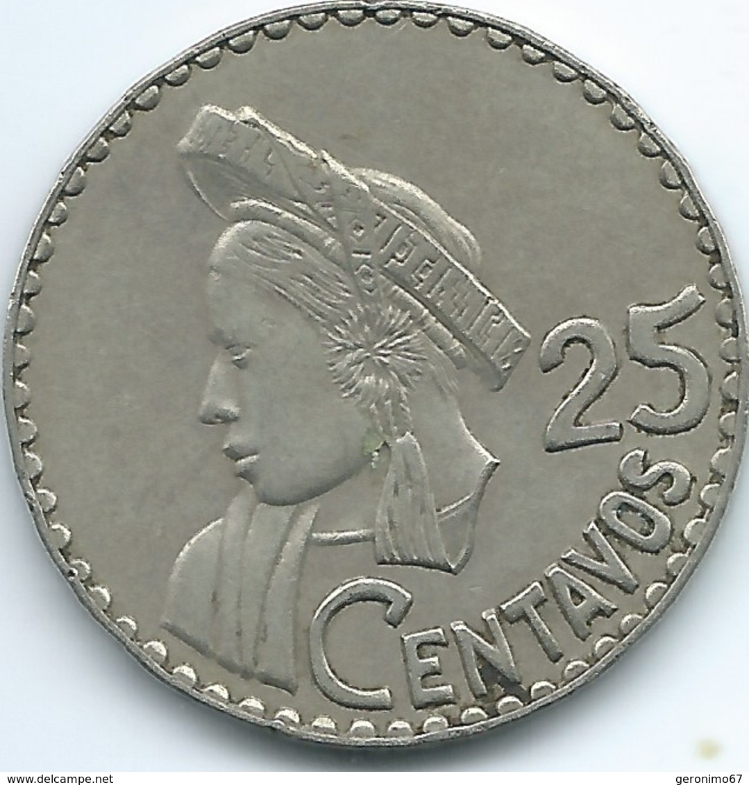 Guatemala - 25 Centavos - 1965 - KM268 - Guatemala