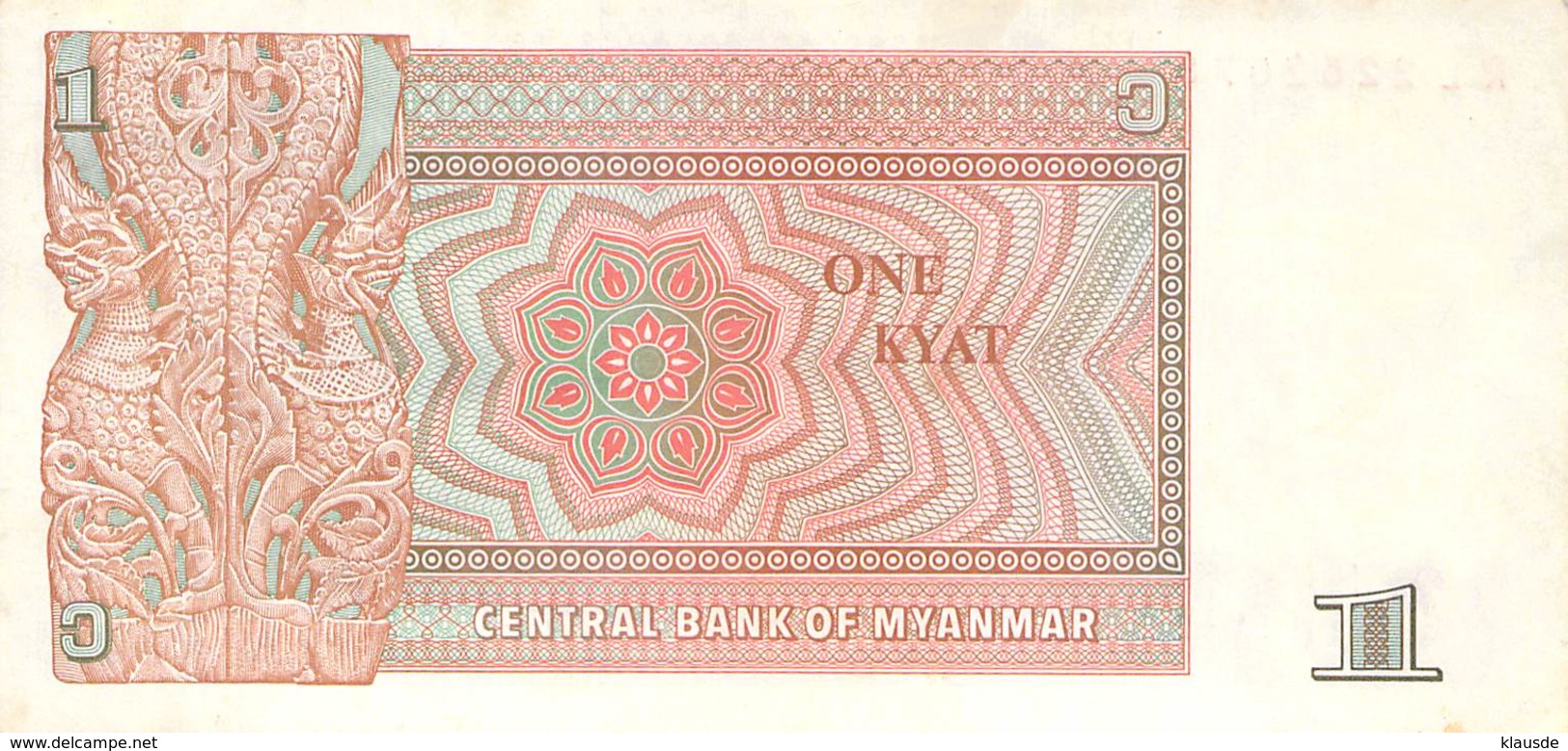 1 Kyat Burma UNC - Myanmar