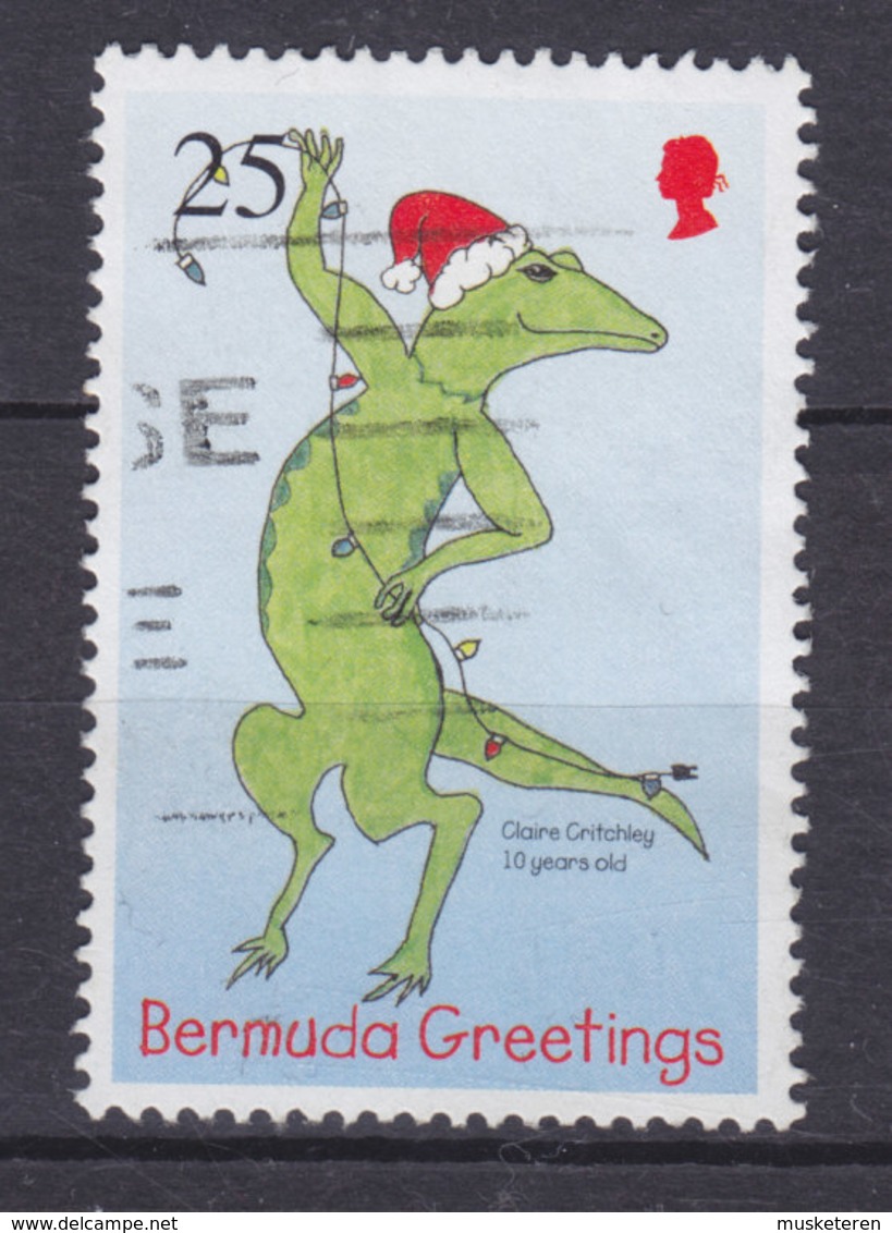 Bermuda 1998 Mi. 753    25 C Weihnachten Christmas Kinderzeichnung Eidechse Mit Lichterkette - Bermuda