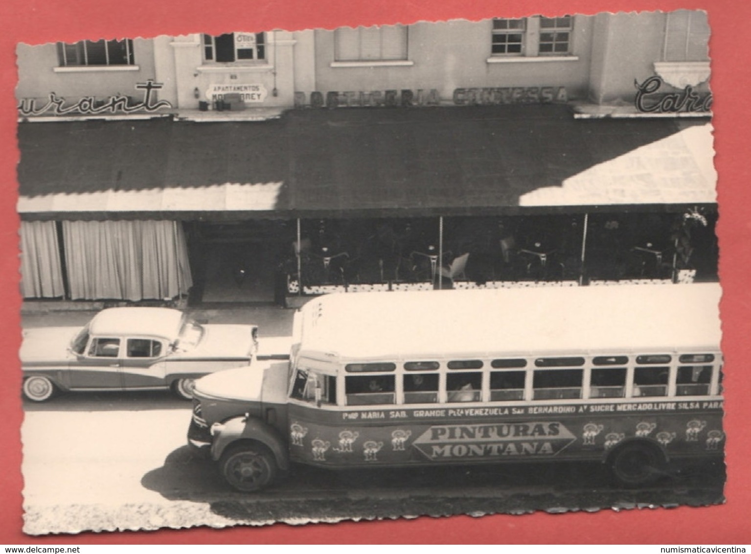 Tram Bus Pullman Auto Cars Wagen Voitures Old Photo Caracas 1958 - Automobili