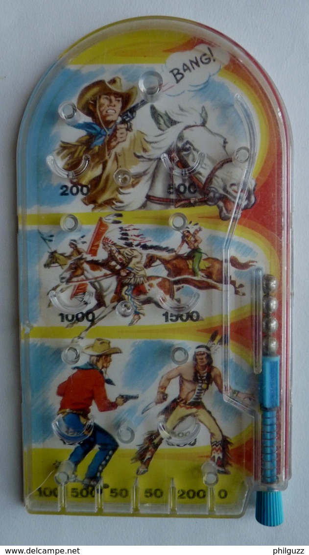 RARE Petit FLIPPER MANUEL - FARWEST  COWBOY ET INDIENS 60's - 70's Pas LONE RANGER - Toy Memorabilia