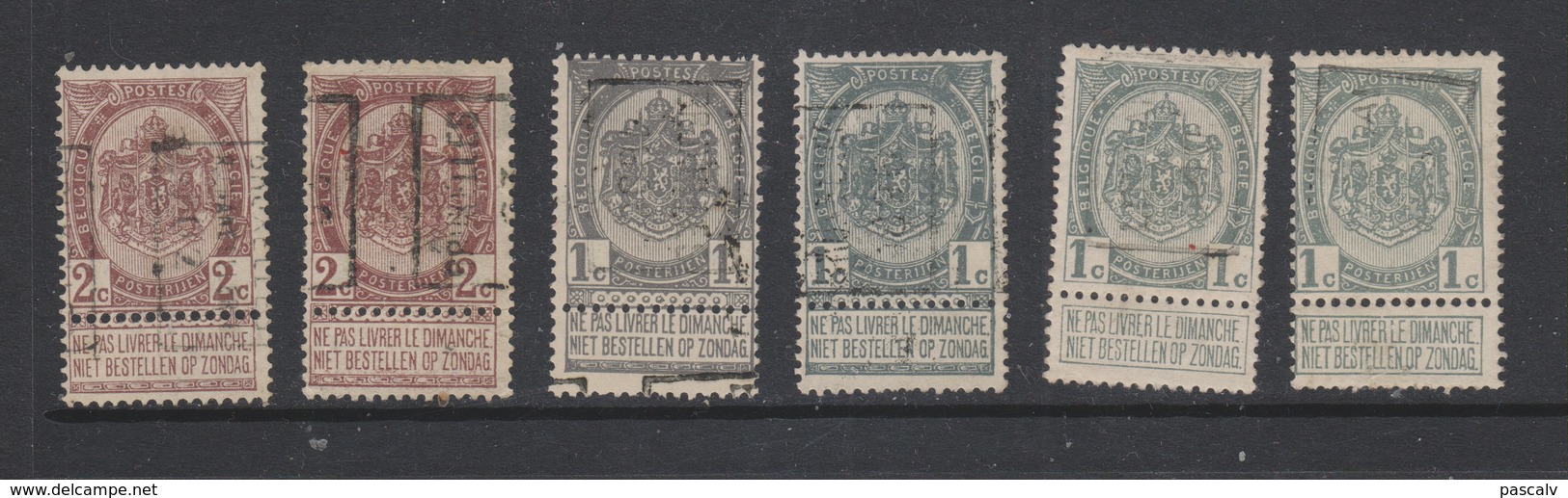 Lot De Préos à Identifier - Typos 1906-12 (Wappen)