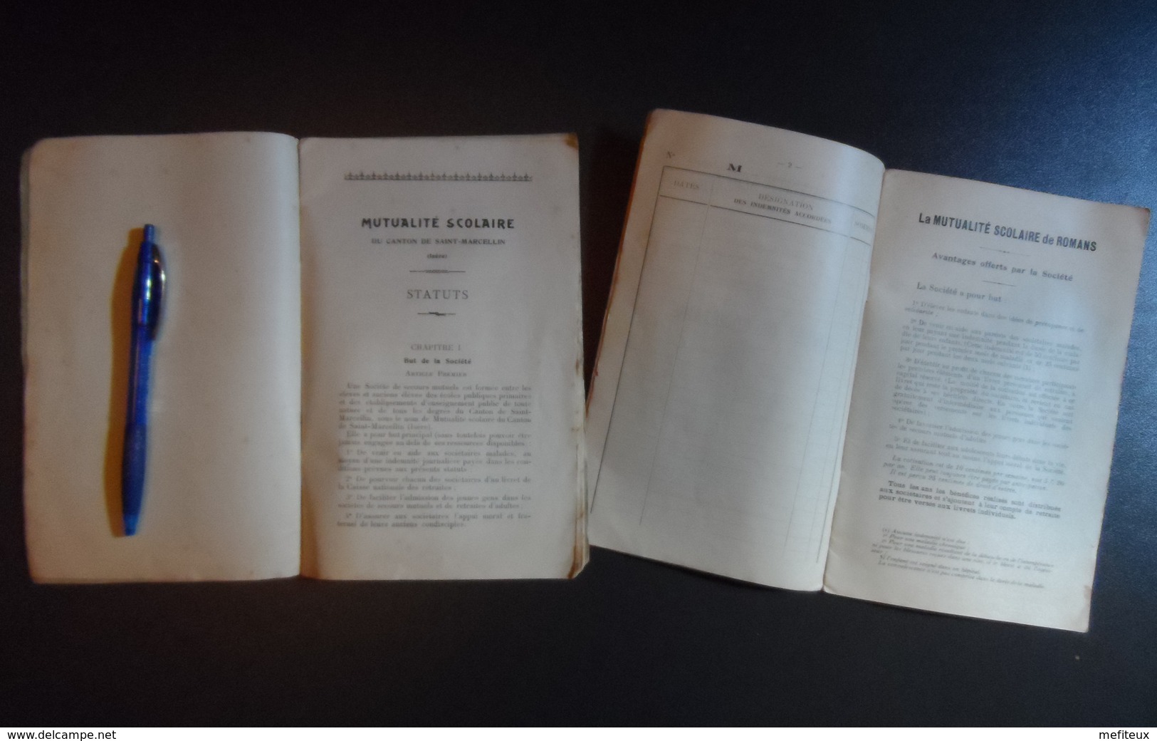 2 Livrets De Sociétaire_La Mutualité Scolaire De Romans Drôme Et St Marcellin Isère 1912 - 1914 - Diploma & School Reports