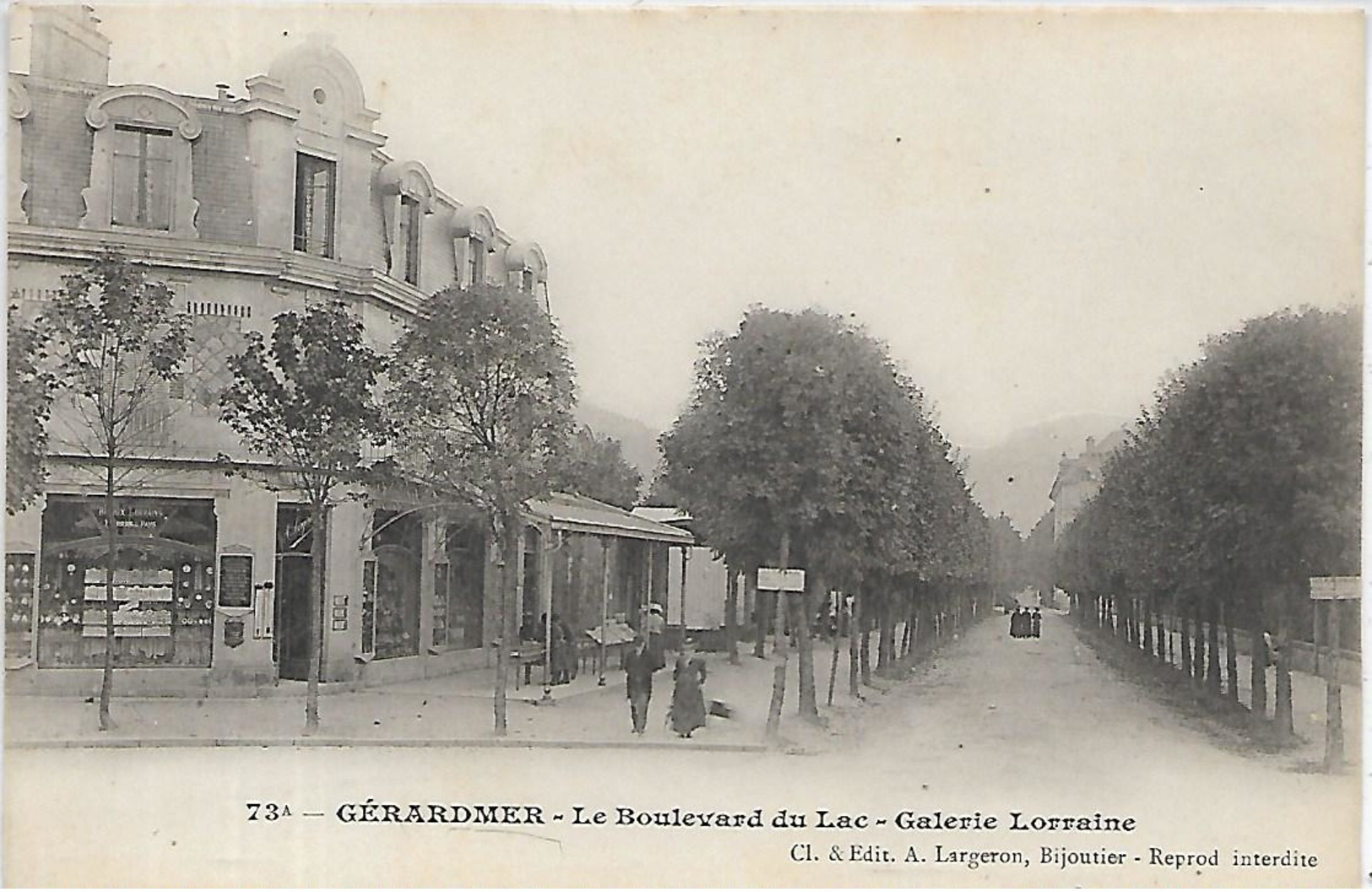 88, Vosges, GERARDMER, Le Boulevard Du Lac - Galerie Lorraine, Scan Recto Verso - Gerardmer