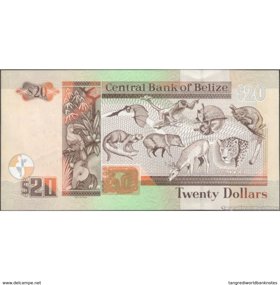 TWN - BELIZE 69f - 20 Dollars 1.1.2017 Prefix DT UNC - Belize