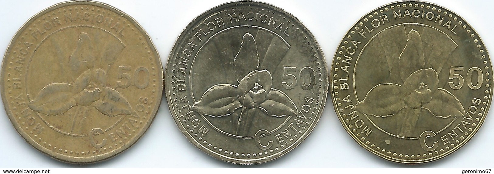 Guatemala - 50 Centavos - 1998 & 2007 & 2012 - Guatemala