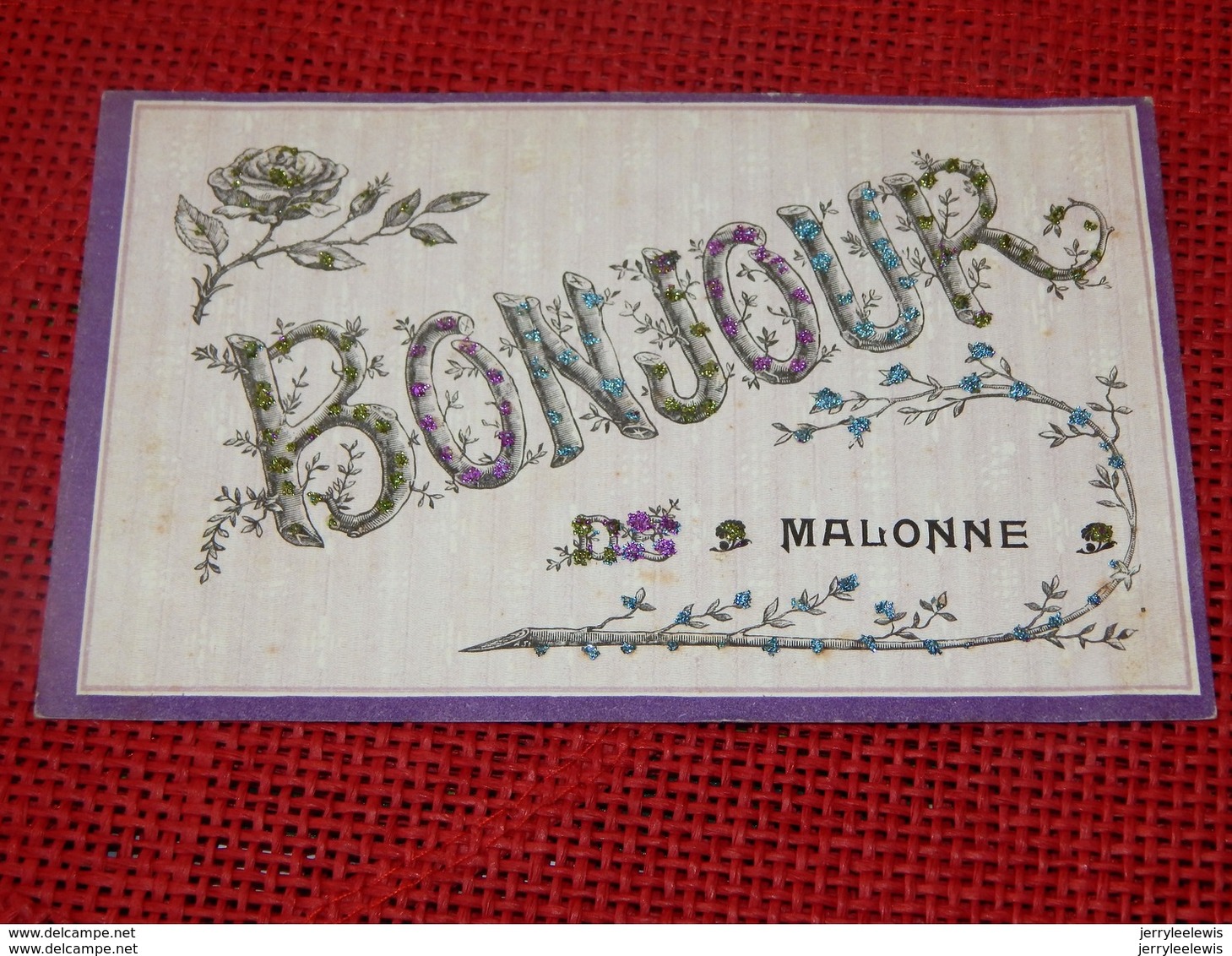 MALONNE  -  Bonjour De Malonne  - (carte Perlée) - Namen