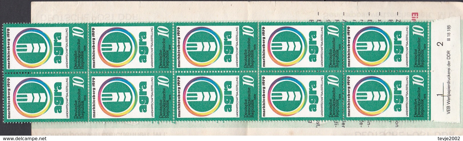 Wib_ DDR - Markenheftchen Mi.Nr. SMHD 9 Ba - Postfrisch MNH - Mit Druckvermerk - Booklets