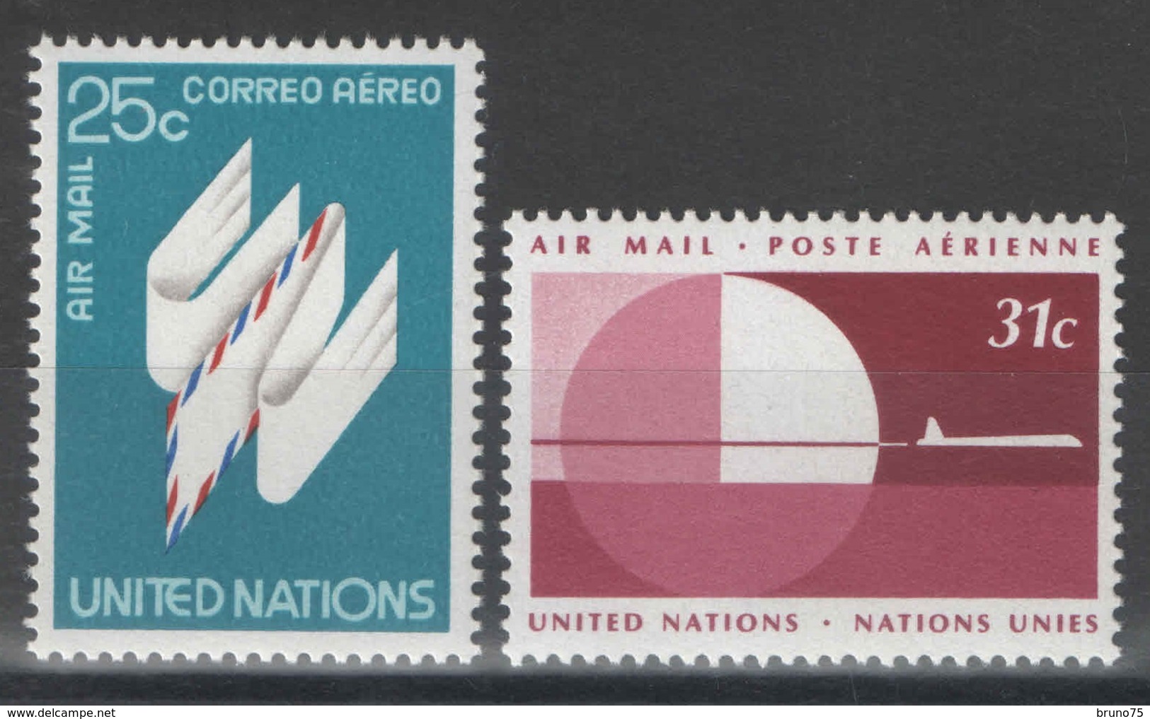 Nations Unies (New York) - YT PA 22-23 ** MNH - 1977 - Poste Aérienne