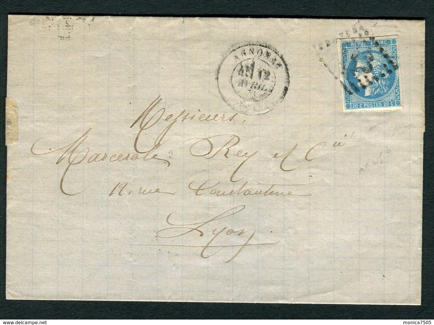 FRANCE ( POSTE ) : Y&T N° 44A/45 OU 46 ? , TIMBRES OBLITERES . - 1849-1876: Période Classique