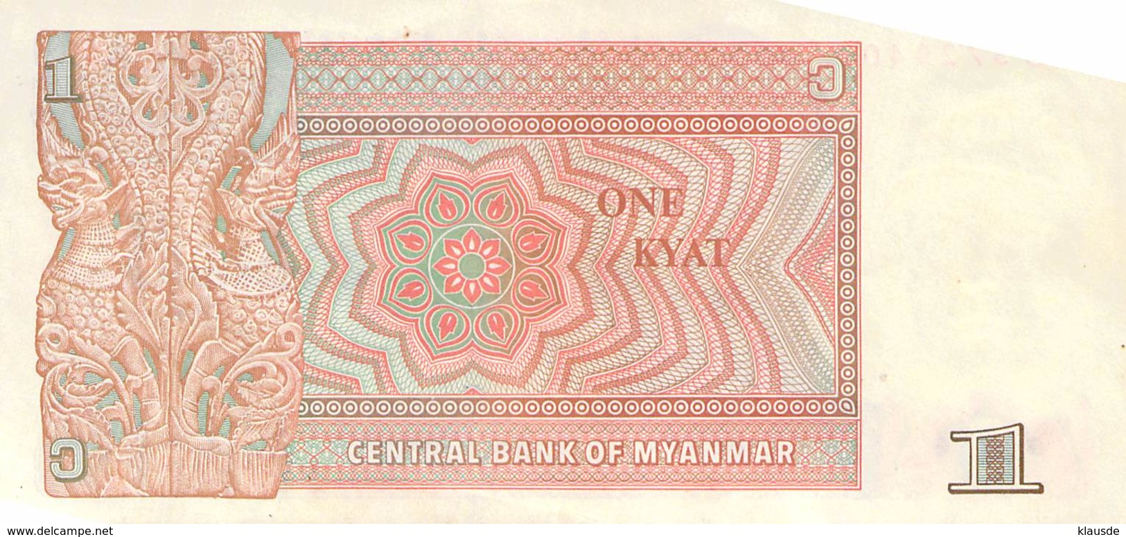 1 Kyat Burma UNC - Myanmar