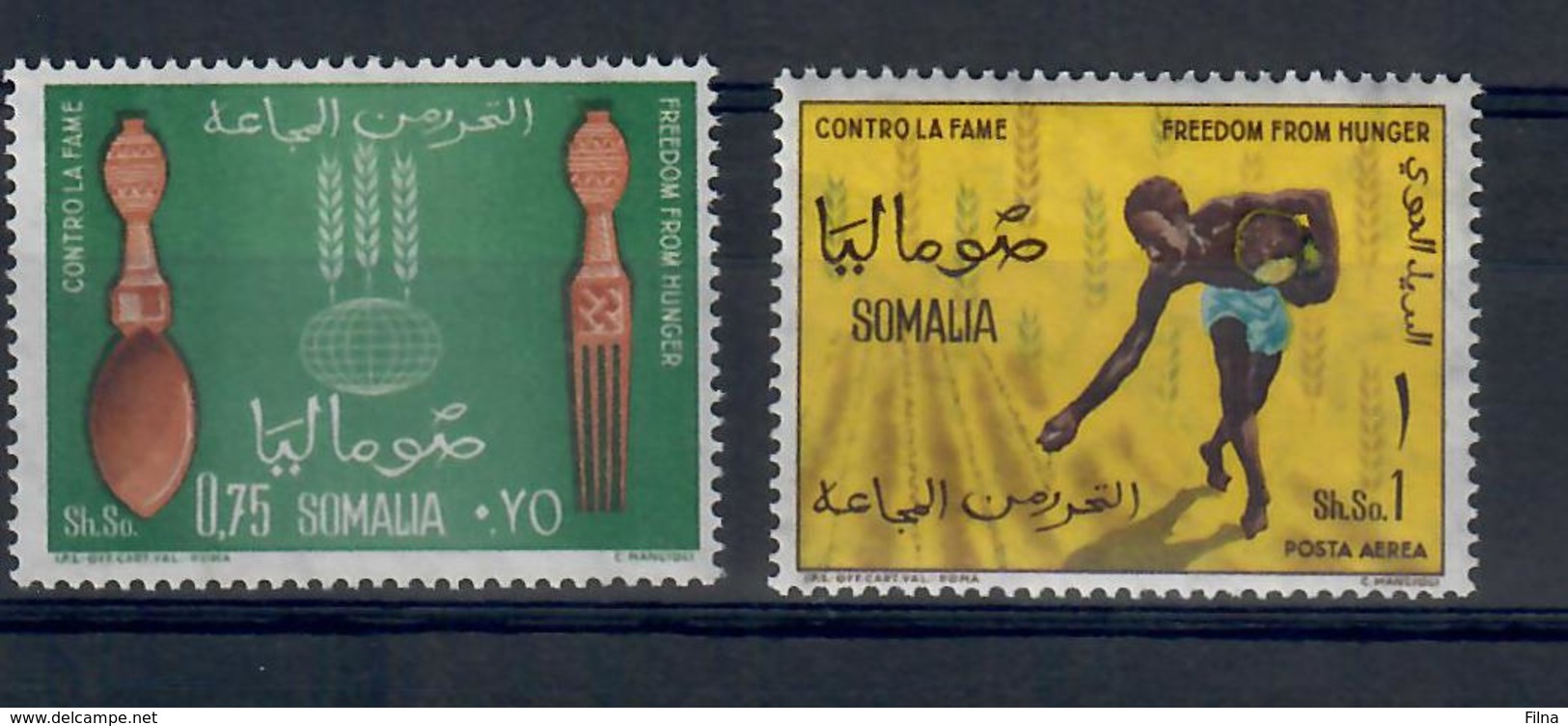 SOMALIA 1963 - CONTRO LA FAME  - MNH ** - Somalia (1960-...)