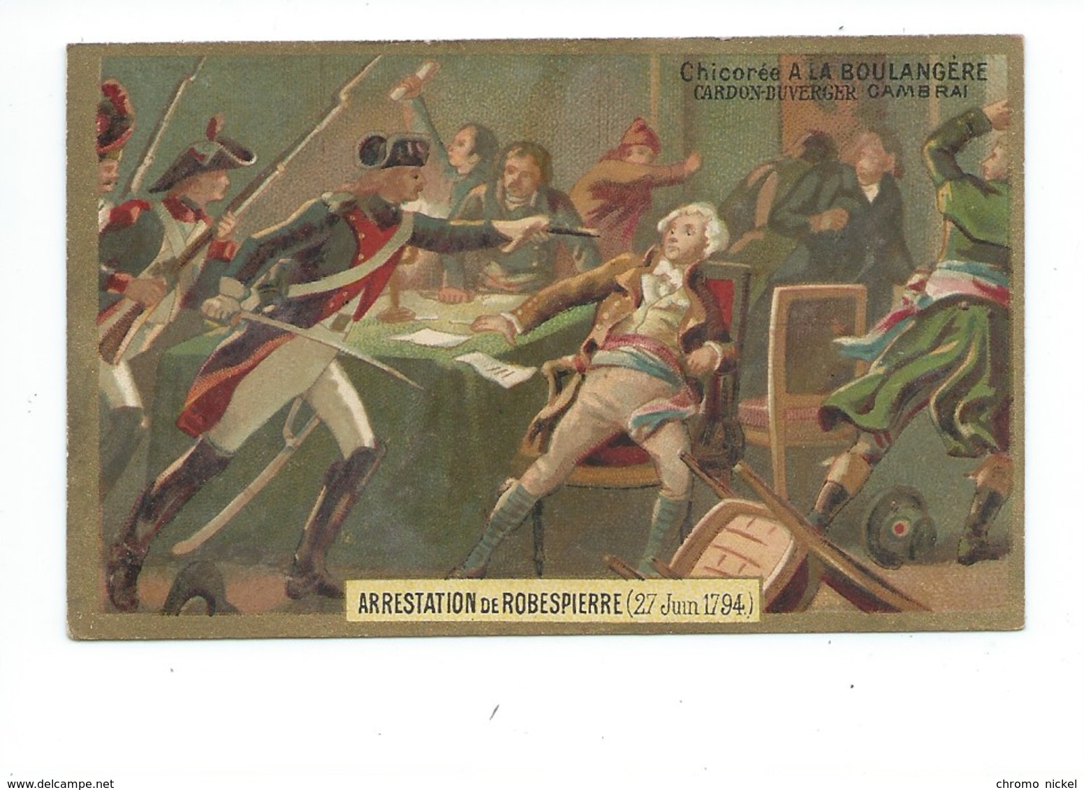 ROBESPIERRE Révolution Chromo Pub: Chicorée "La Boulangère" 105 X 65 Mm  Bien  2 Scans - Other & Unclassified