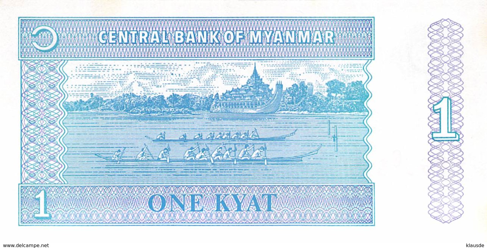 1 Kyat Burma UNC - Myanmar