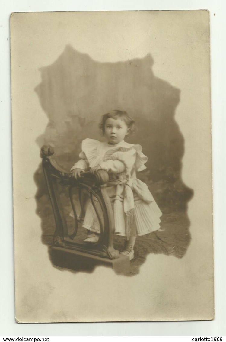 BAMBINA PRIMO PIANO  CARTOLINA FOTOGRAFICA  DEL 1908 VIAGGIATA FP - Sonstige & Ohne Zuordnung