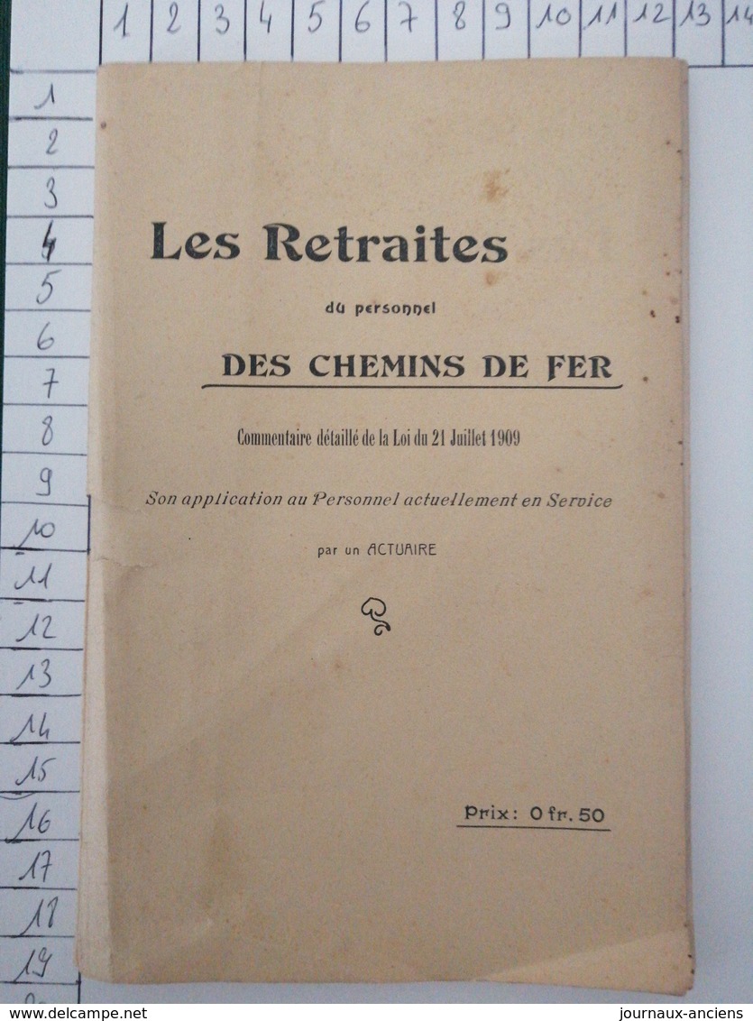 1909 - LES RETRAITES DU PERSONNEL DES CHEMINS DE FER - Non Classés