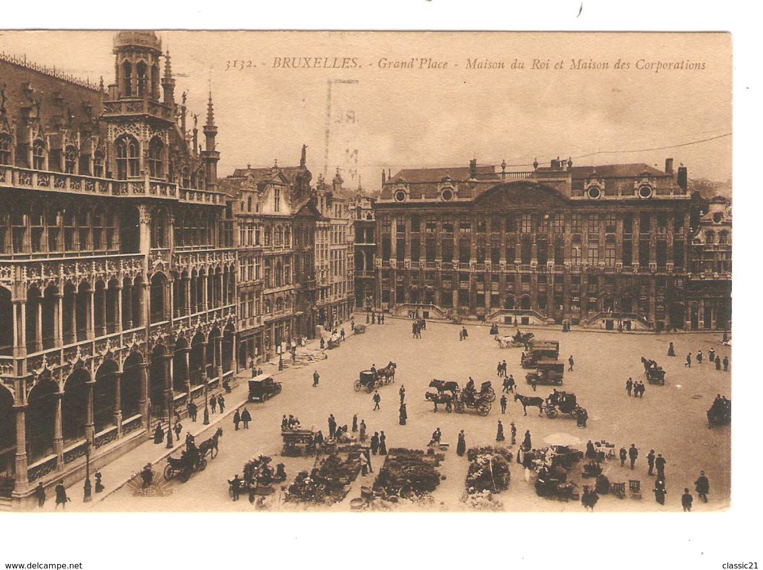 3059/ TP 137 S/CP BXL Grand Place C.BXL 24/8/1920 + Flamme Publicitaire VII° Olympiade Anvers Août-Septembre 1920 - Verano 1920: Amberes (Anvers)