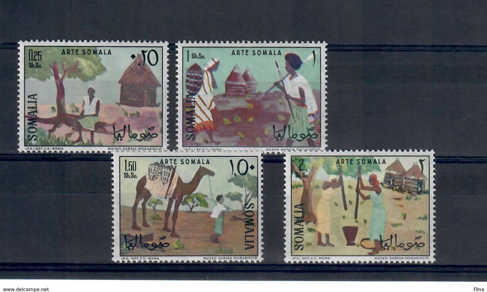 SOMALIA 1966 - ARTE SOMALA - ANIMALI- MNH ** - Somalië (1960-...)