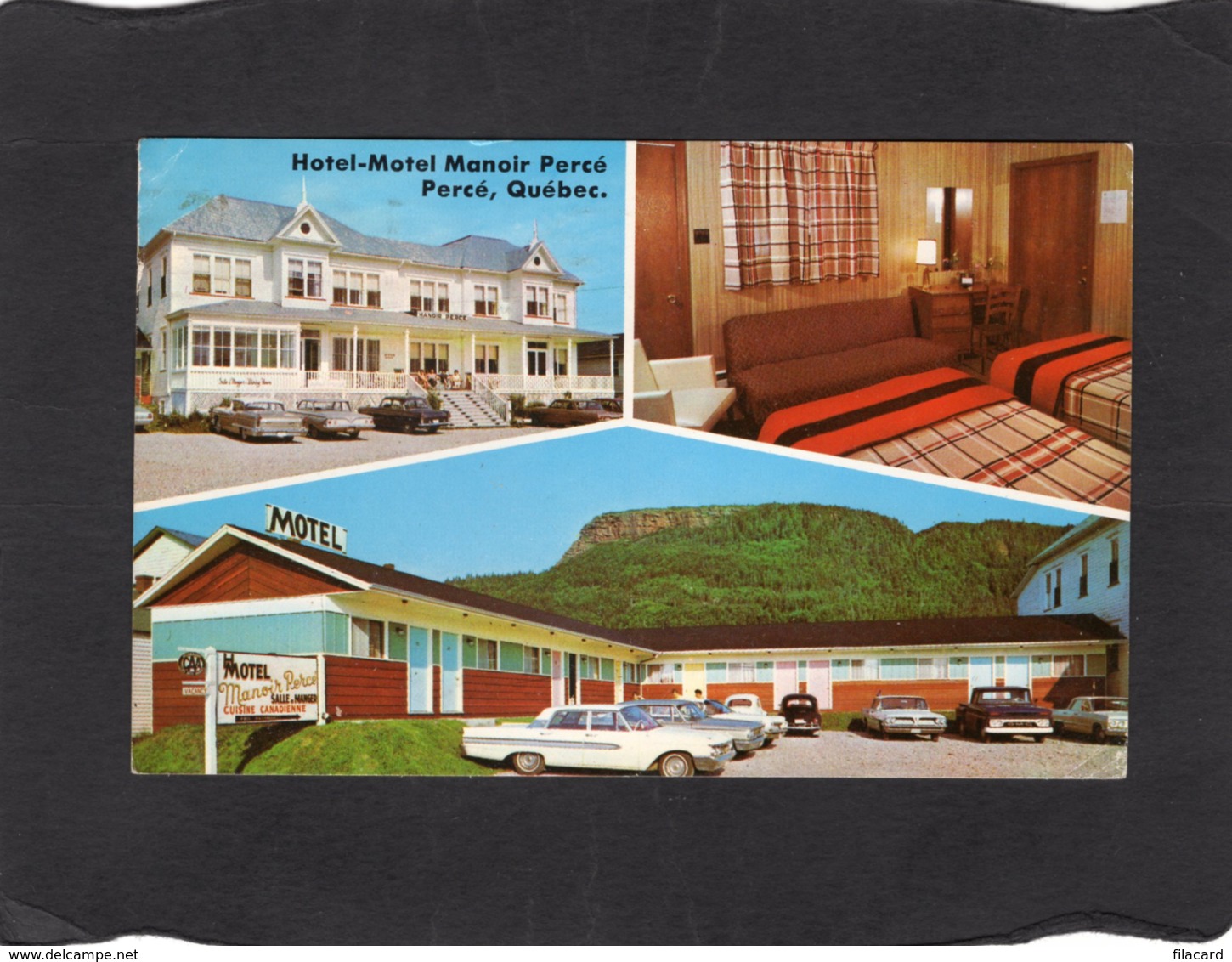 86960    Canada,  Perce,   Quebec,    Hotel-Motel Manoir,  VGSB  1966 - Percé