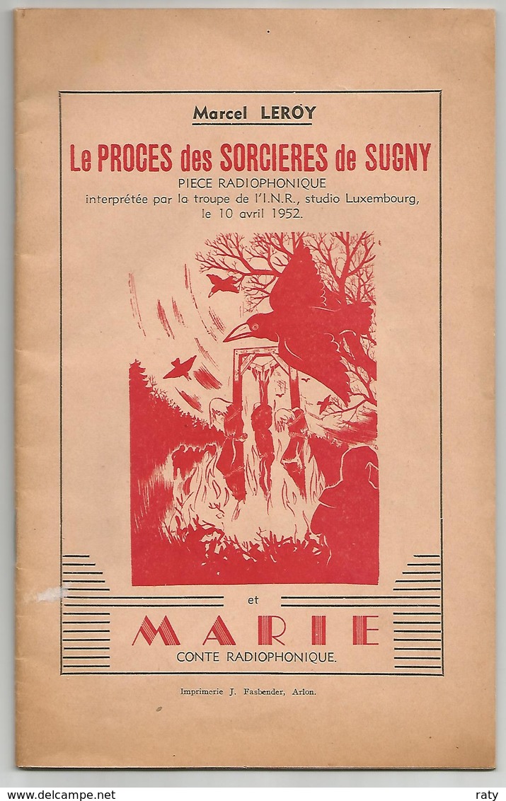 BOUILLON - Marcel LEROY édition Originale  De 1952  Procès Des Sorcières De SUGNY .35 Pages - 1901-1940