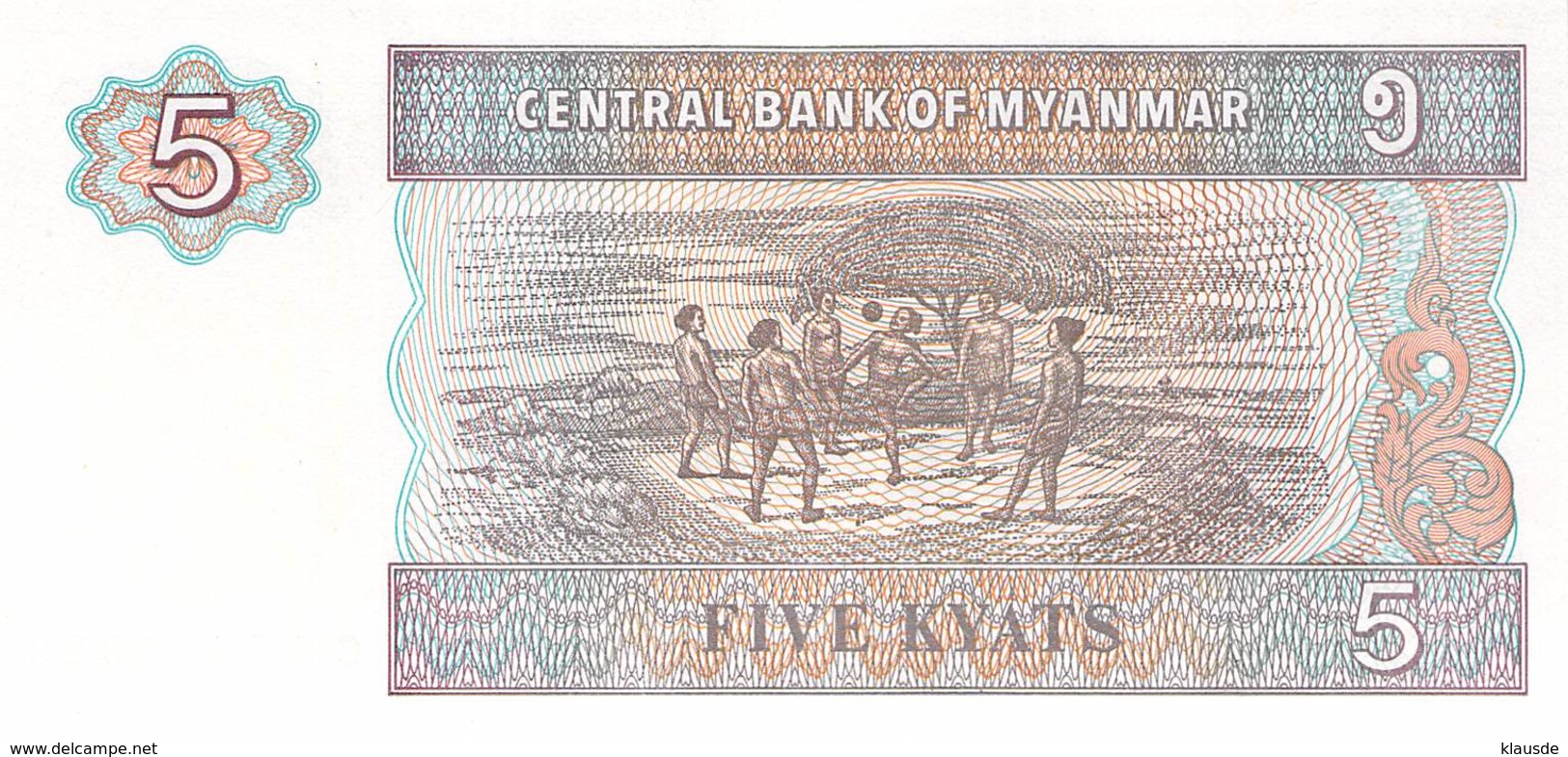 5 Kyatts Myanmar 1997 UNC - Myanmar