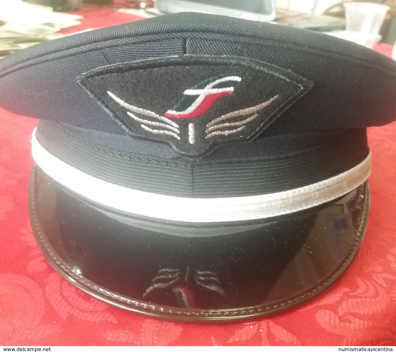 Ferrovie Cappello Da Ferroviere Ferrovie Dello Stato Fs Taglia 57 Mai Utilizzato Italian Railways Chemins De Fer Italien - Ferrovie