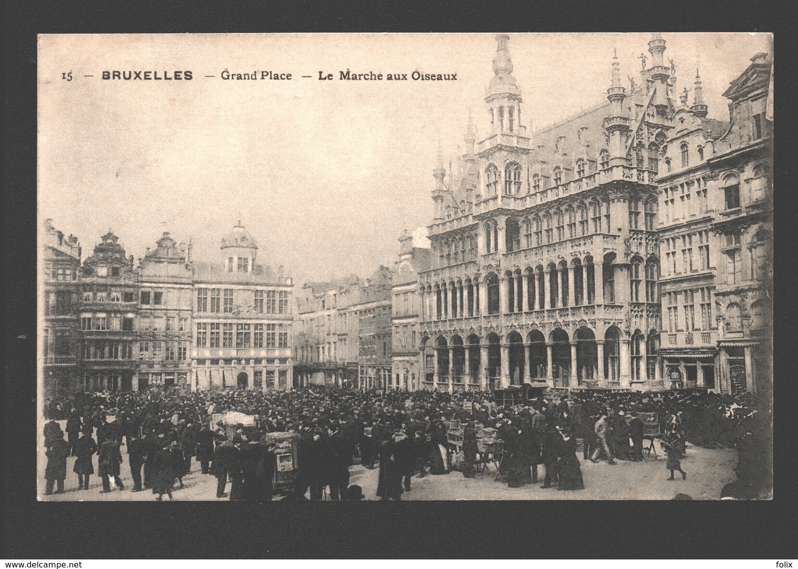 Brussel / Bruxelles - Grand'Place - Le Marché Aux Oiseaux - 1909 - Marchés