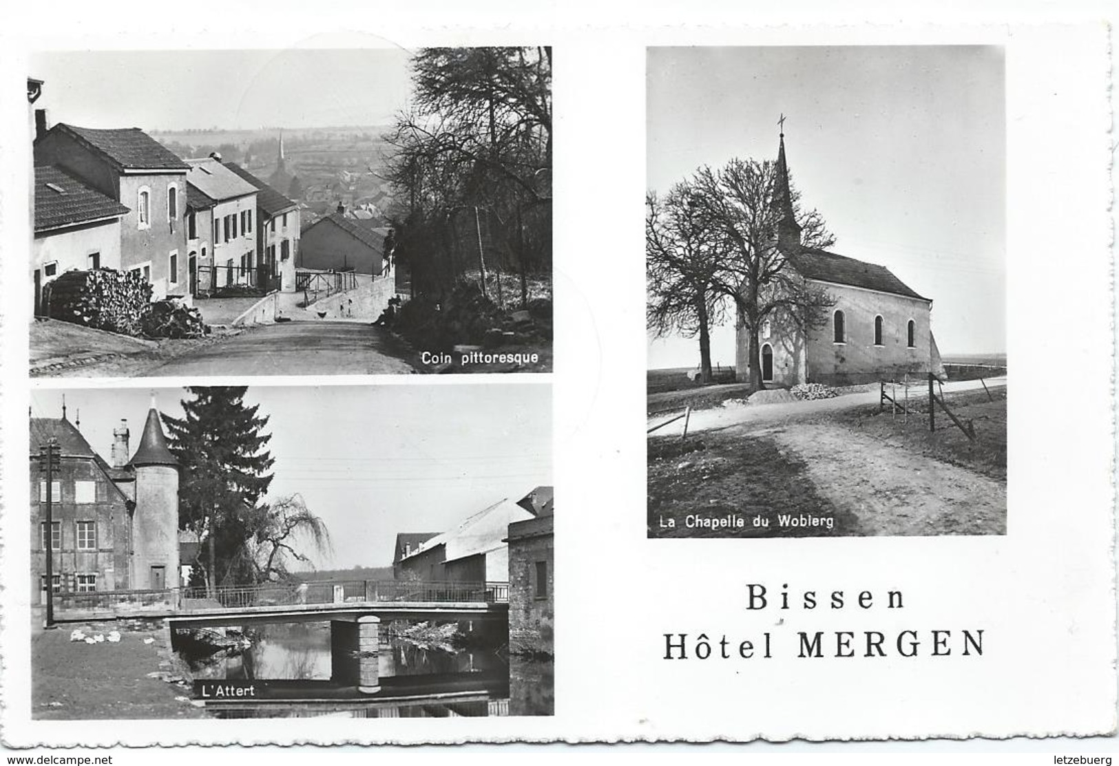 Bissen - Hôtel Mergen (Multivue - Ca. 1956) - Autres & Non Classés