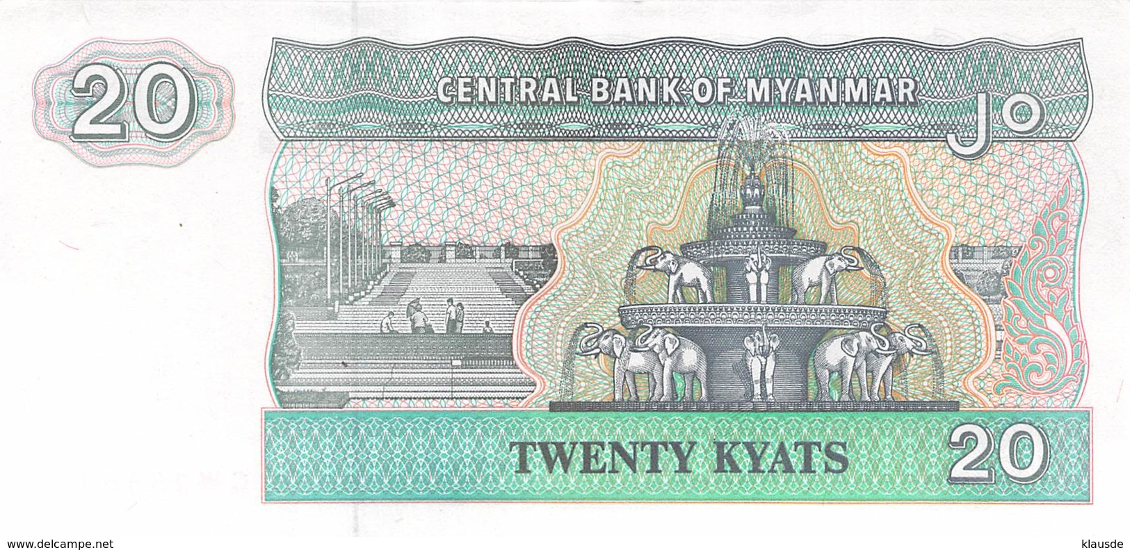 20 Kyats Myanmar UNC - Myanmar