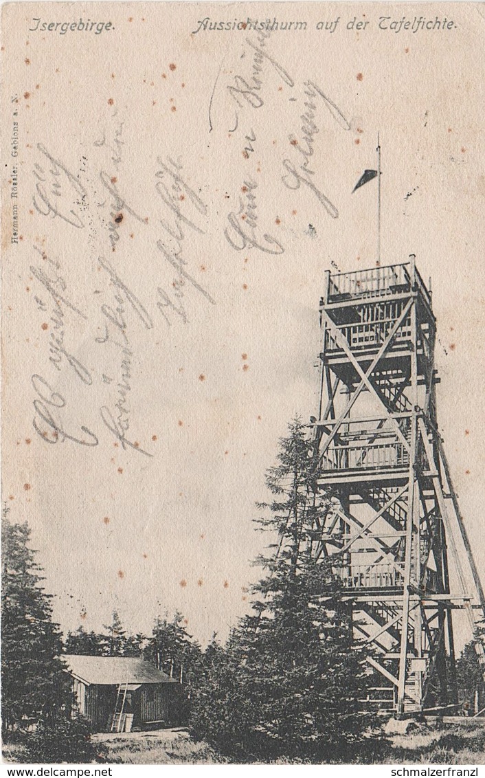 AK Tafelfichte Smrk Isergebirge Turm Baude Klein Groß Iser Neustadt Wigandsthal Lusdorf Bad Flinsberg Haindorf Weißbach - Sudeten