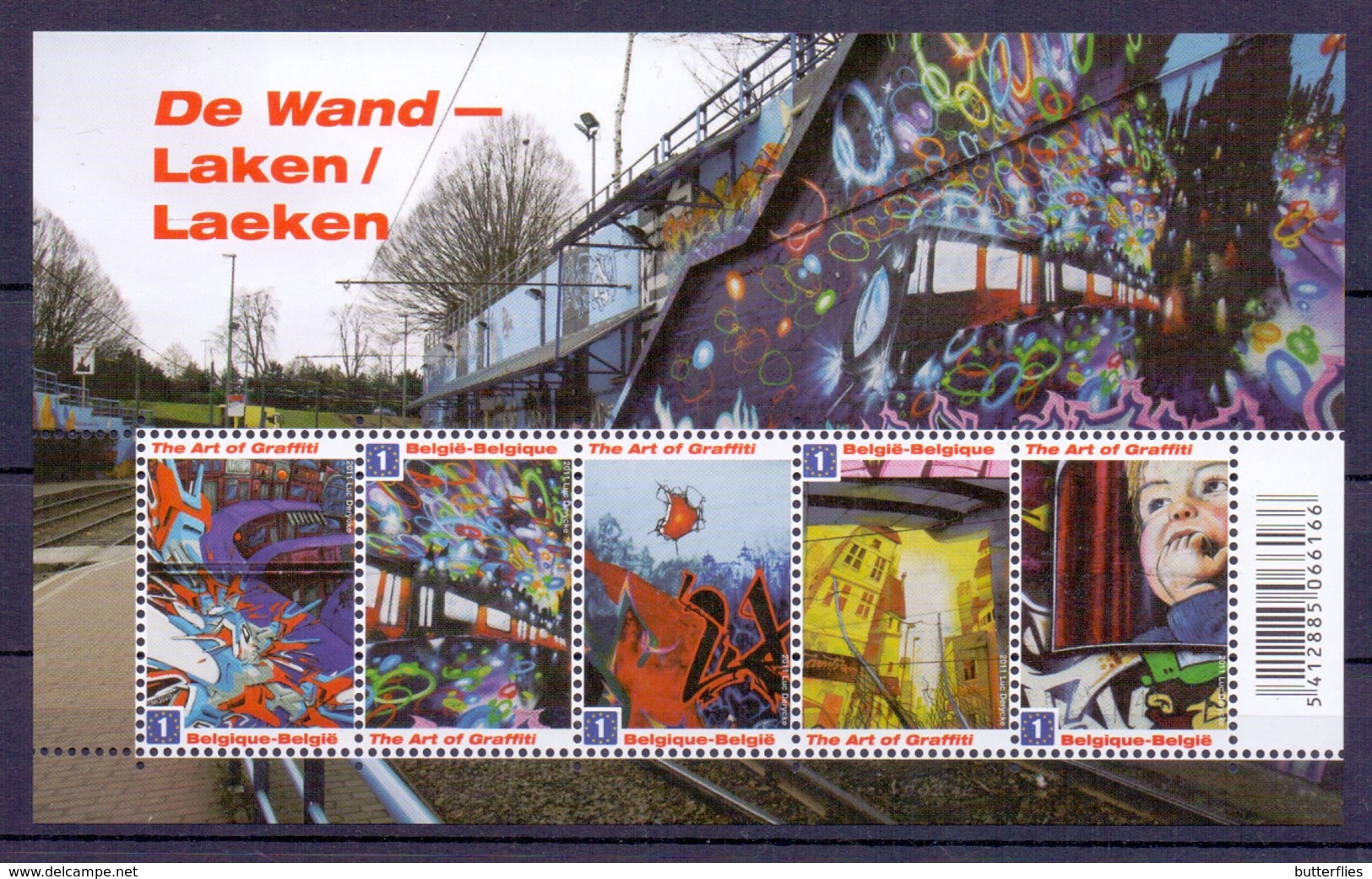 Belgie - 2011 - ** - OBP - 4125/29 - Blok 188 - De Wand    ** - Nuevos