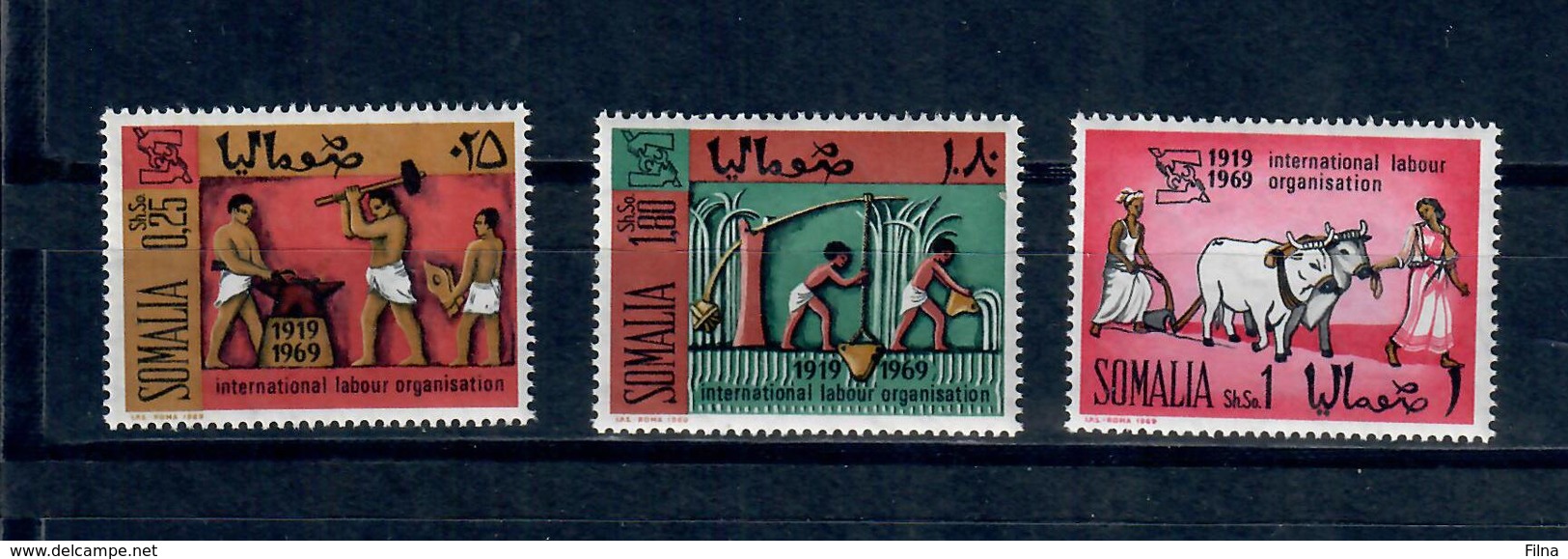 SOMALIA 1969 - 50 ANNI ILO ORG. INTERNAZIONALE LAVORO - MNH ** - Somalia (1960-...)