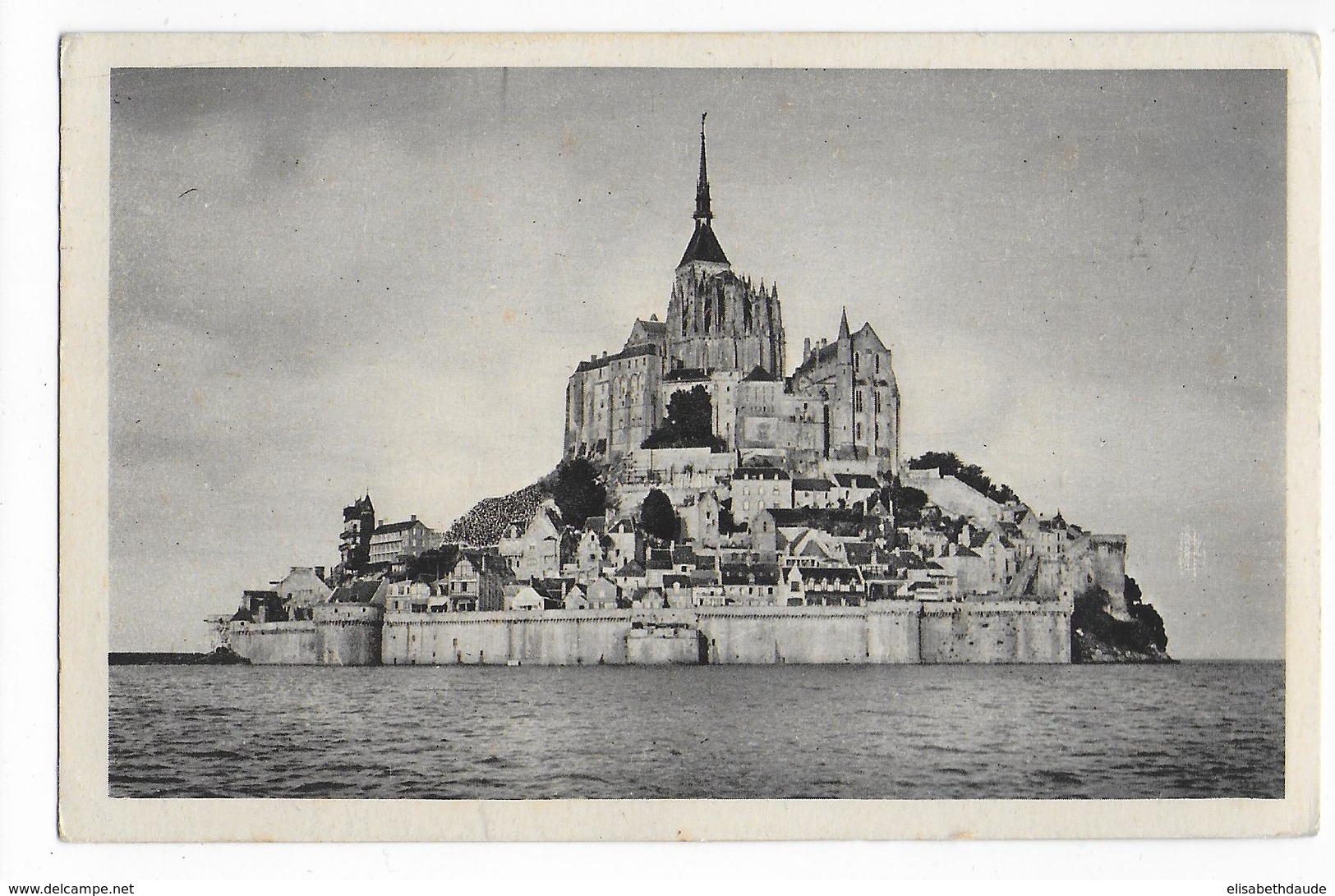 SEMEUSE - 1937 - EMA 30c Du MONT ST MICHEL (MANCHE) Sur 5c COMPLEMENT (RARE) Sur CARTE => TREFFORT - 1906-38 Säerin, Untergrund Glatt